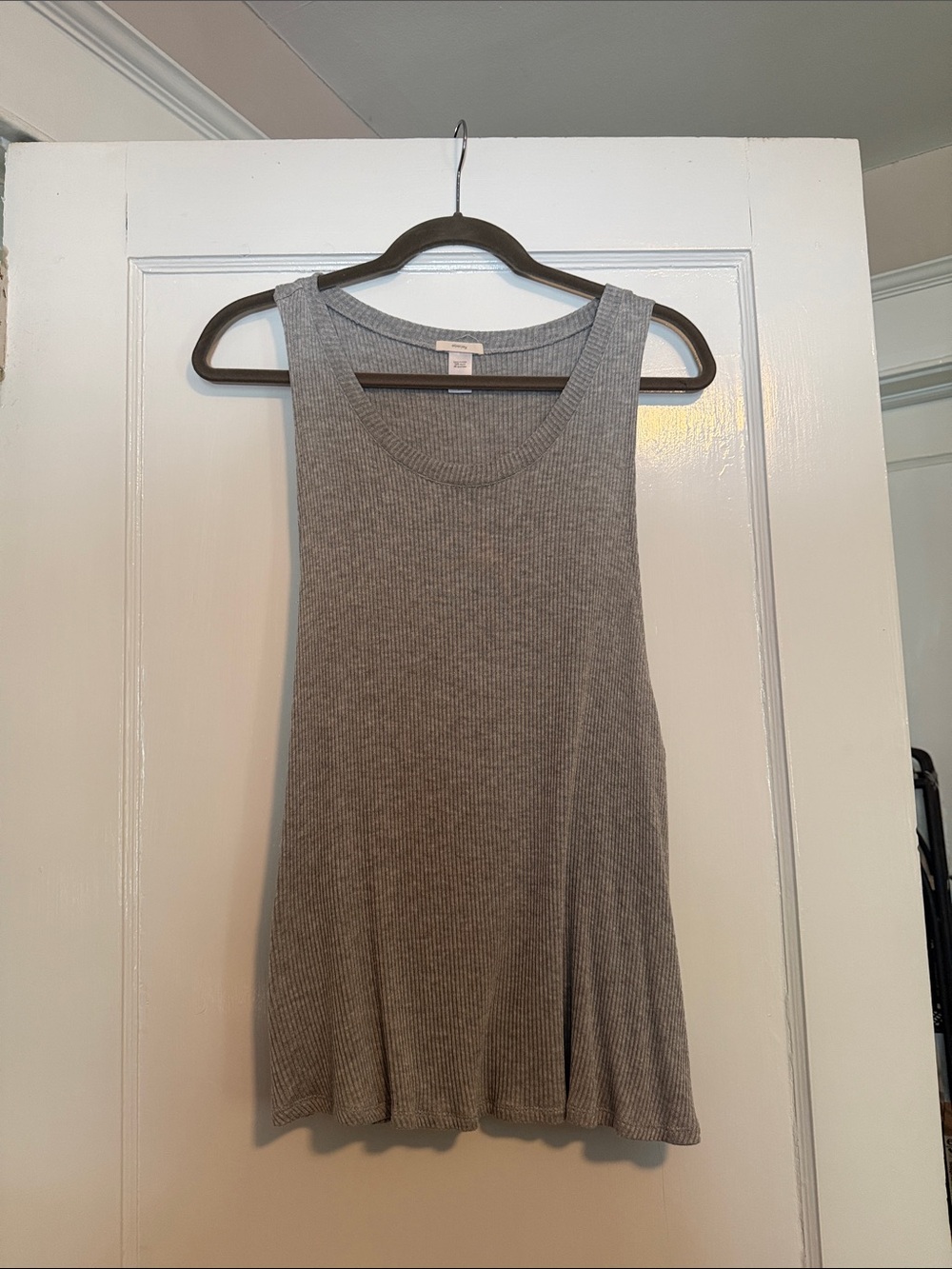 Eberjey Gray Ribbed Scoop Neck Tank